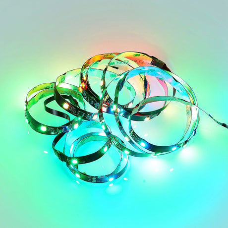 Rl live your light reality skærm led strip - sort - led rgb 6w - længde 3m - dynamisk lys - integreret lysdæmper - memory funktion - fjernbetjening - rgb farveskifter - lydstyring - usb forbindelse