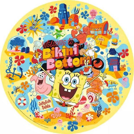 Ravensburger SvampeBob firkantede bukser rundt puslespil velkommen til bikinitrusser (500 brikker) puslespil