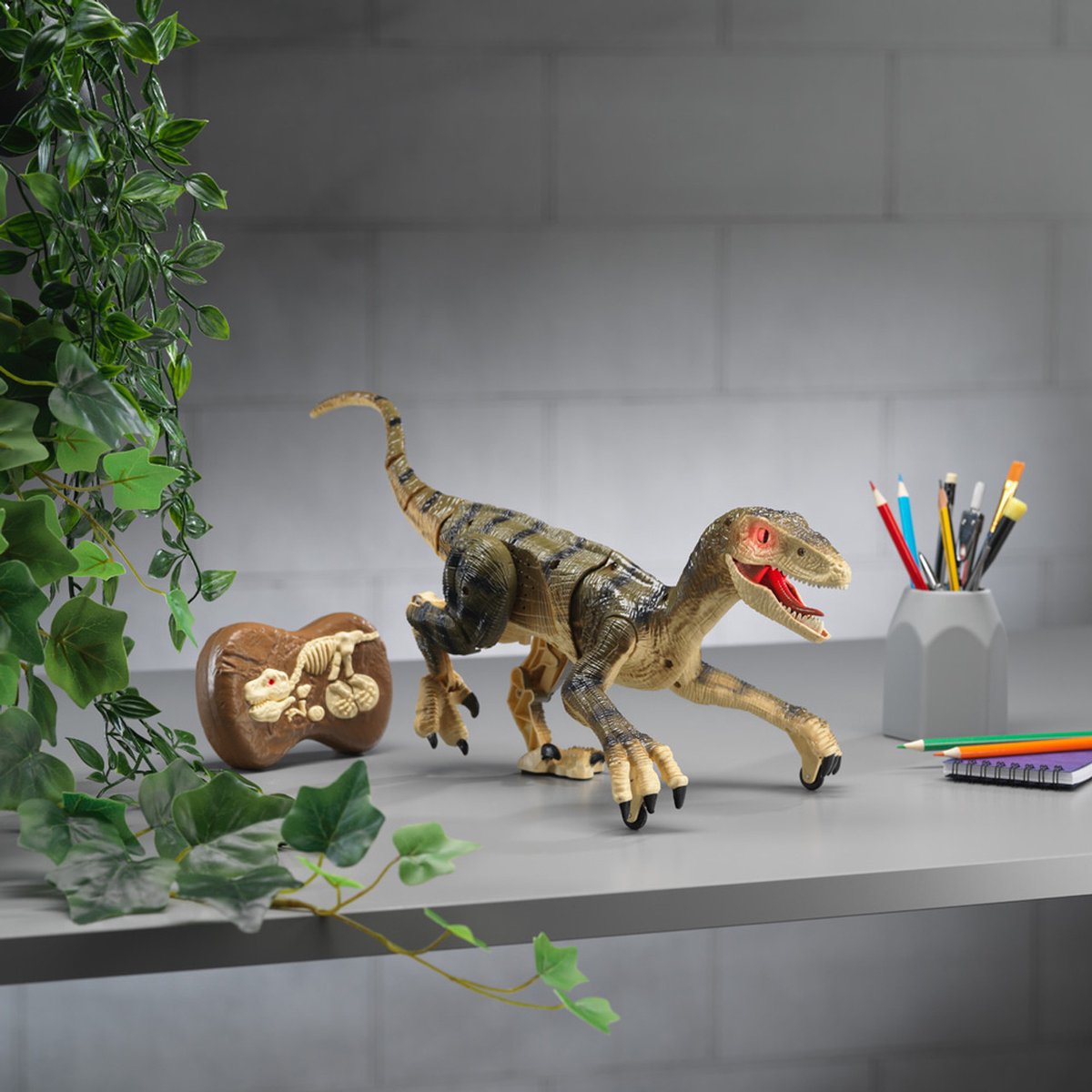 Red5 rc dinosaur - legetøjsfigur - fjernstyret velociraptor - dinosaurlegetøj - fjernbetjening dino - 88288