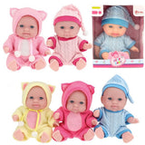 Toi-legetøj babydukke med tøjsæt 14 cm lys pink