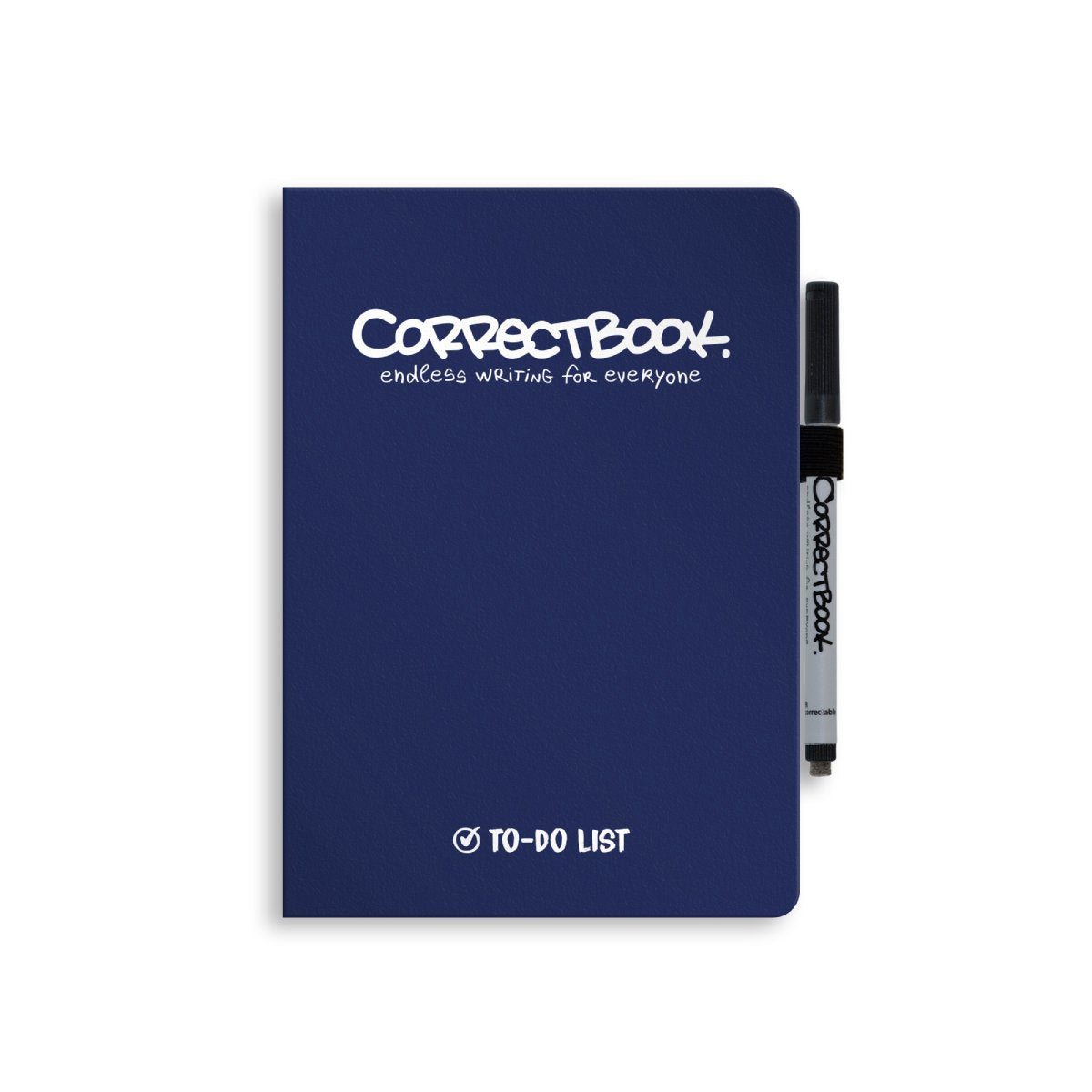 Correctbook a5 sletbar notesbog – ridse midnatsblå – huskeliste – genanvendelig notesbog – inklusive penserviet