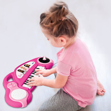 Lexibook barbie fun electronic piano keyboard met verlichting en microfoon - 24 keys