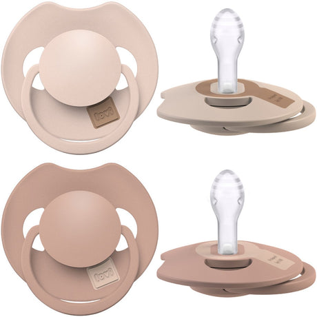 Difrax lovi fopspeen dynamisch - prime - 0 tot 6 maanden - beige - 2 stuks