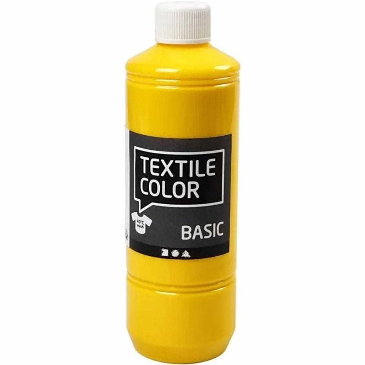 Creativ firma tekstilmaling - primær gul, 500ml