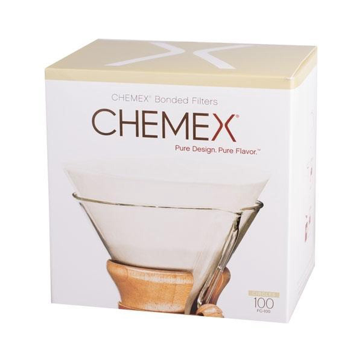 Chemex kaffefiltre klassiske 6-8 kopper - forfoldet