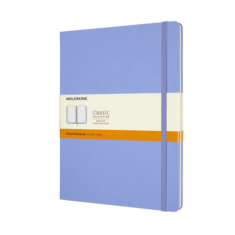 Moleskine klassisk notesbog - ekstra stor - hardcover - foret - hortensiablå