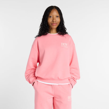 New balance reimagined fleece crew damesweater - cortado