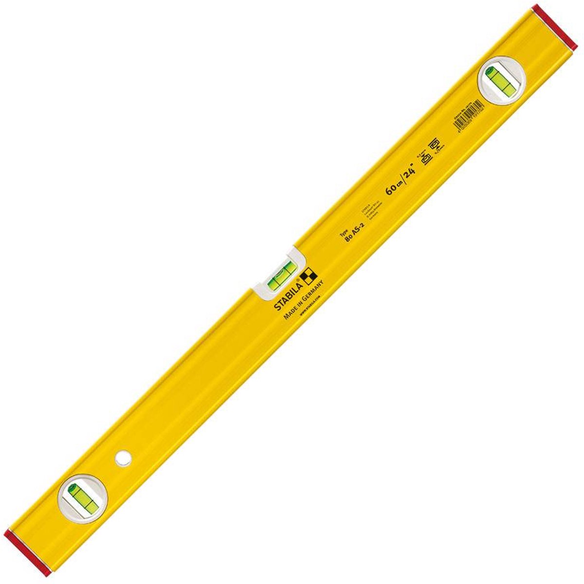 Stabila vaterpas 80as-2 blok, 2v1h hætteglas, 80 cm
