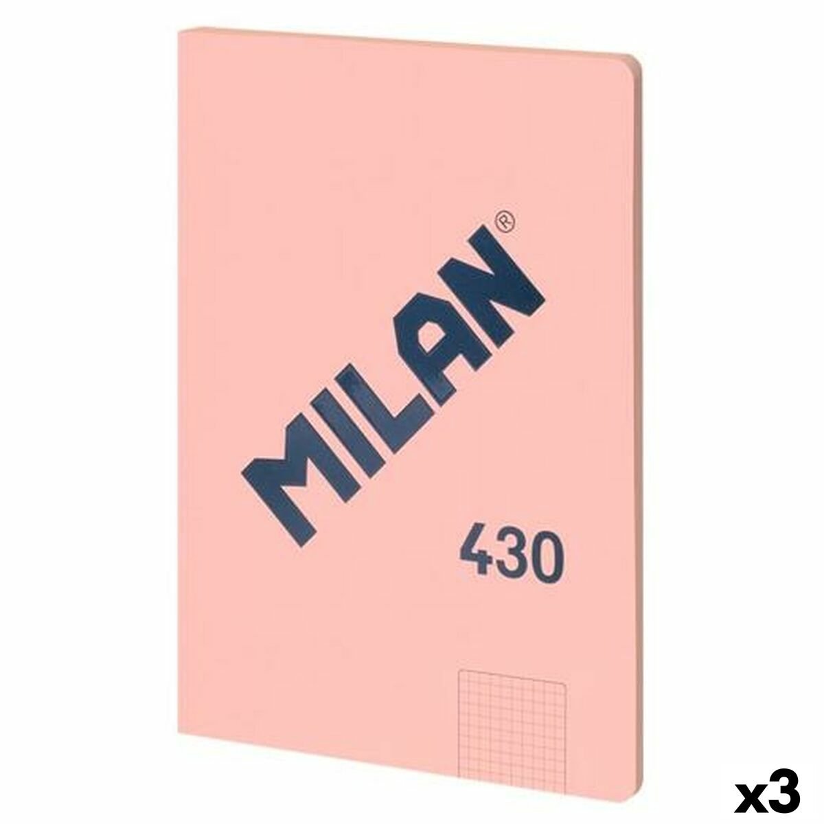 Milano notesbog serie 1918 pink a4 48 ark (3 styk)