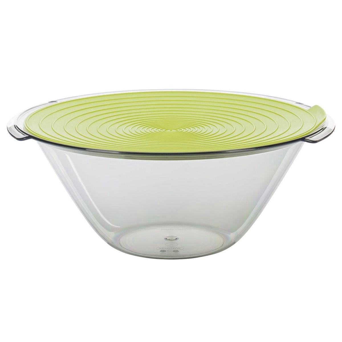 Westmark salatserveringsskål, med greb og låg, kapacitet: 4 liter, ø 32 cm, plast, BPA-fri, frisk, farve: grøn gennemsigtig, 2440227a