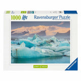 Ravensburger puslespil Jokulsarlon Island - 1000 brikker landskab.