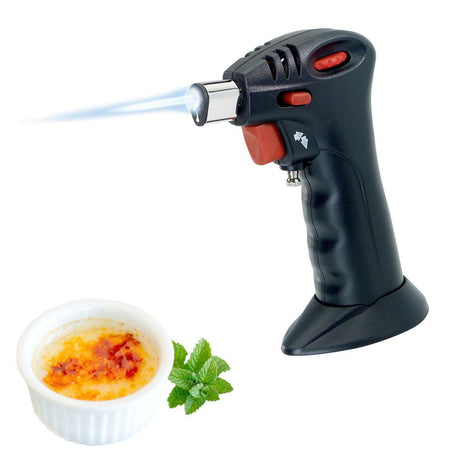 Westmark gasbrænder til gratinering, flambering og karamellisering, justerbar flamme, inkl. børnesikring, plast rustfrit stål, sort, 12392280