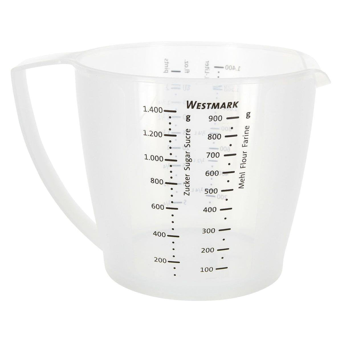 Plastinox westmark målebæger - plastik - 1,4l