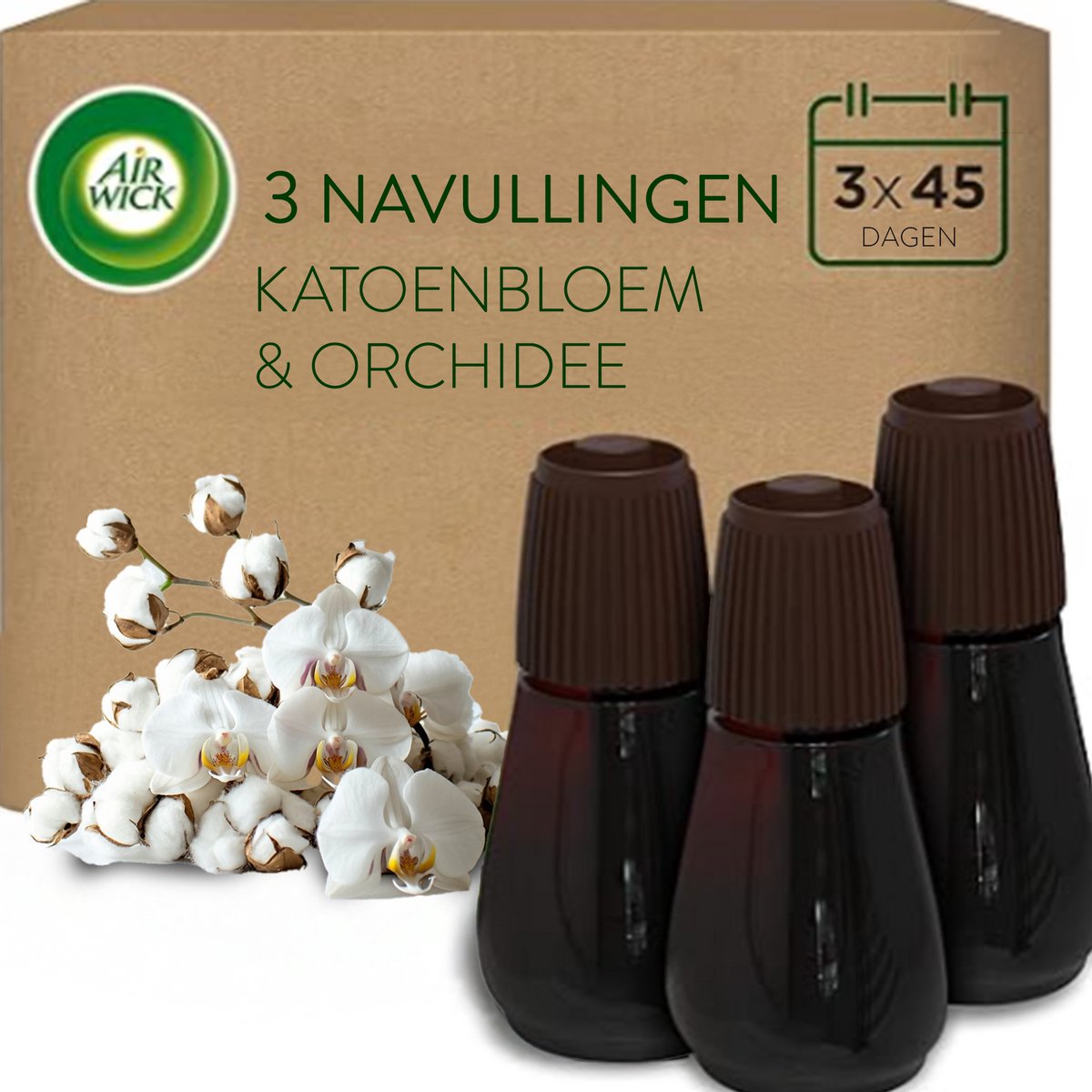 Air wick essential mist automatisk luftfrisker - linned - 3 refills