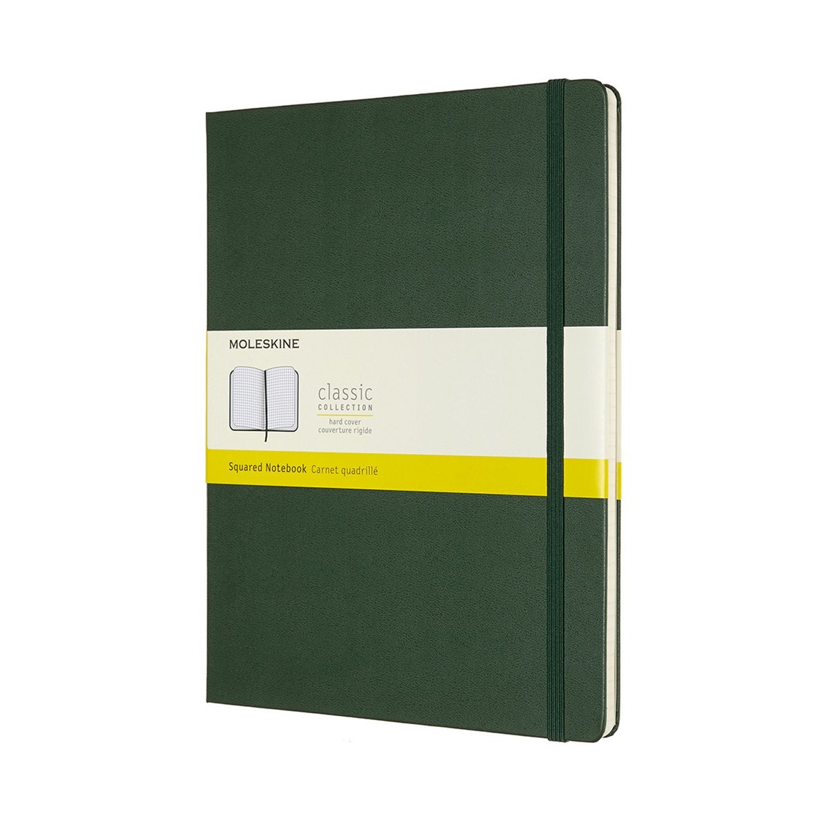 Moleskine klassisk notesbog - ekstra stor - hardcover - ternet - myrtegrøn