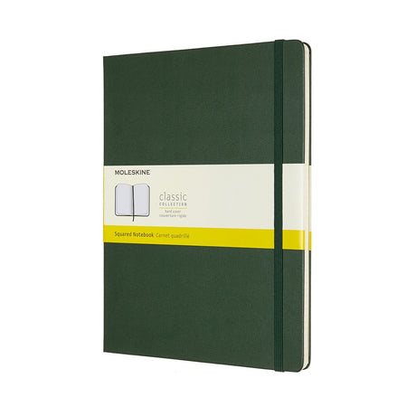 Moleskine klassisk notesbog - ekstra stor - hardcover - ternet - myrtegrøn