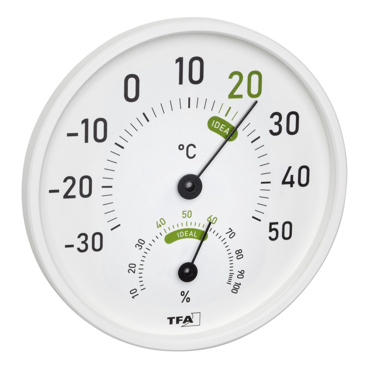 Tfa dostmann thermo- en hygrometer wit
