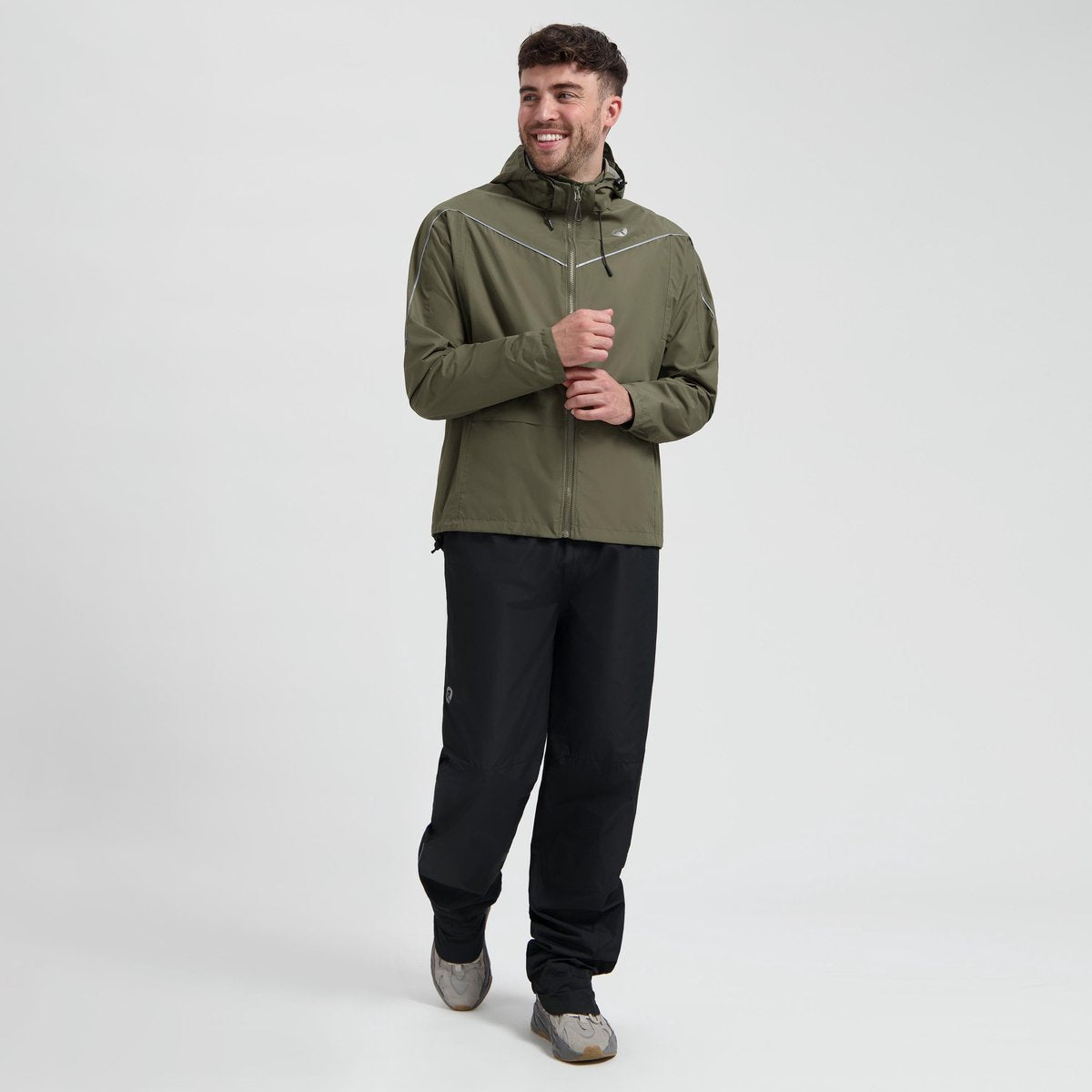 Rogelli commuter essential regenpak - waterdicht - legergroen - l