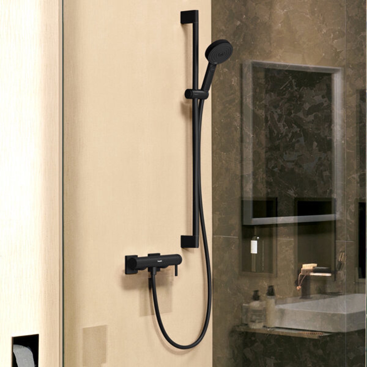 Hansgrohe tecturis e - brusehane - etgrebsstyring - børstet bronze