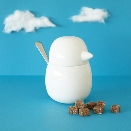 Balvi sukkerskål fugl birdie hvid porcelæn