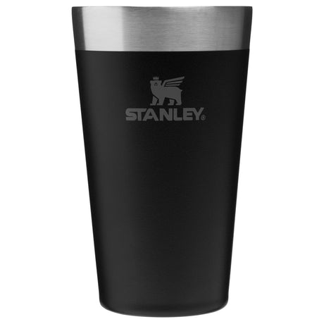 Stanley adventure stable øl pint 0,47l - holder øl eller andre drikkevarer kolde i 4 timer - stabelbar campingkop - dobbeltvægget isolering - tåler opvaskemaskine - mat sort