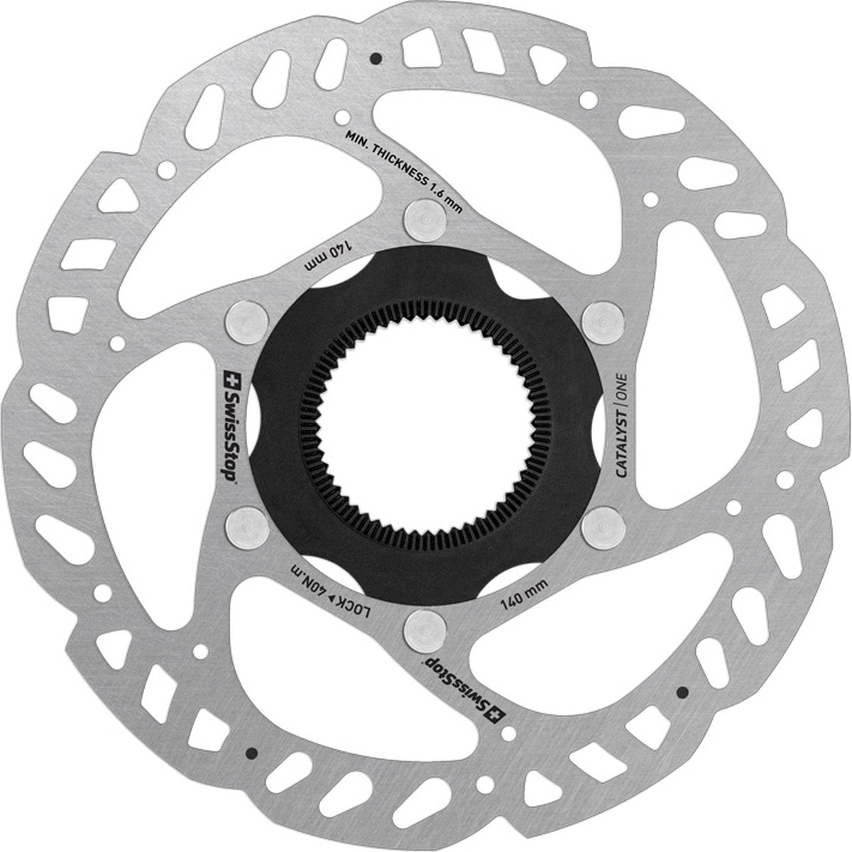 Swissstop katalysator en bremseskive - centerlås - 140 mm