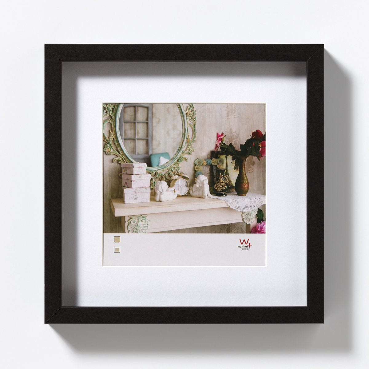 Walther stockholm - mdf træramme - fotostørrelse 30x30 cm - sort