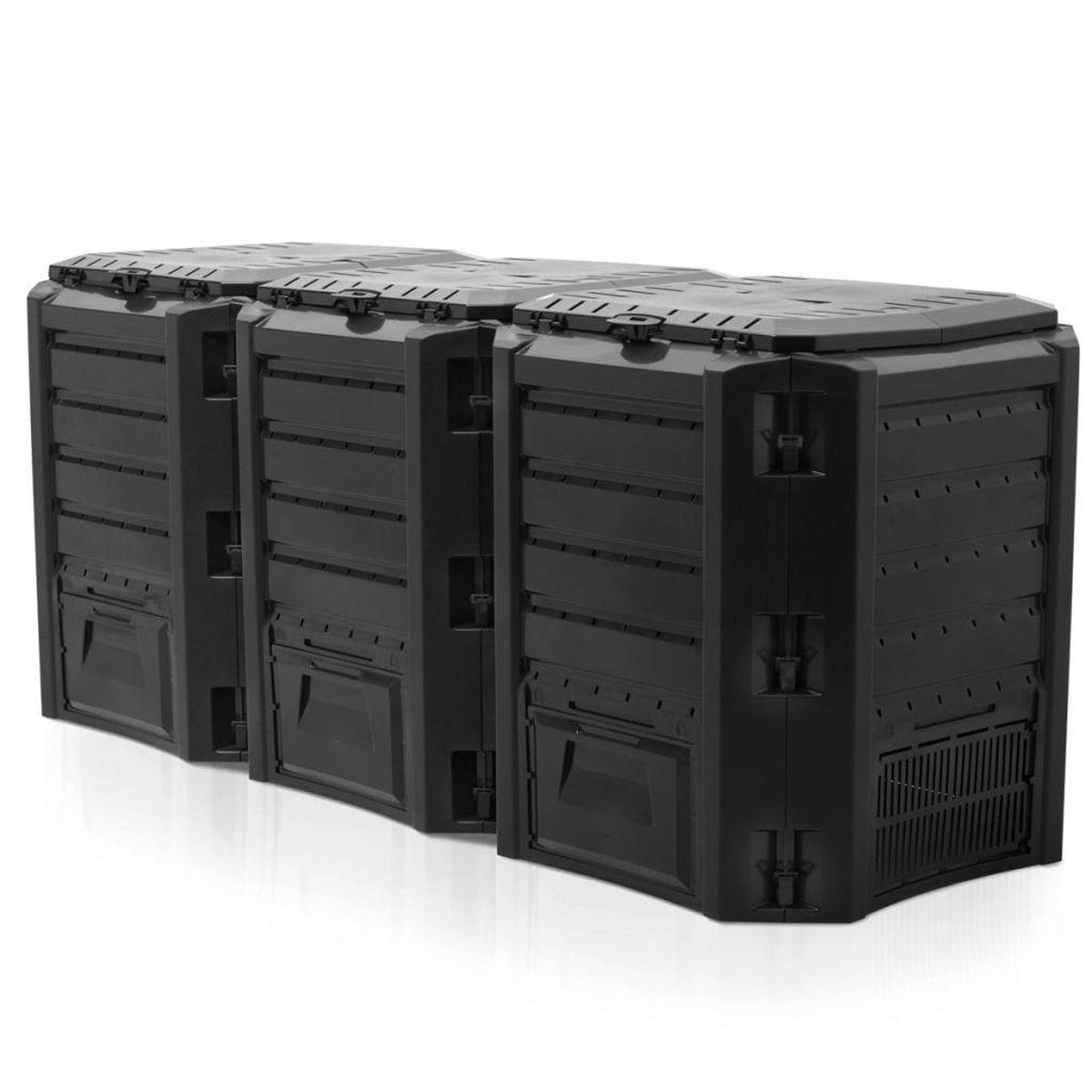 Nature - compost silo - h82.6 x 198 x 71.9cm - black - 1200l