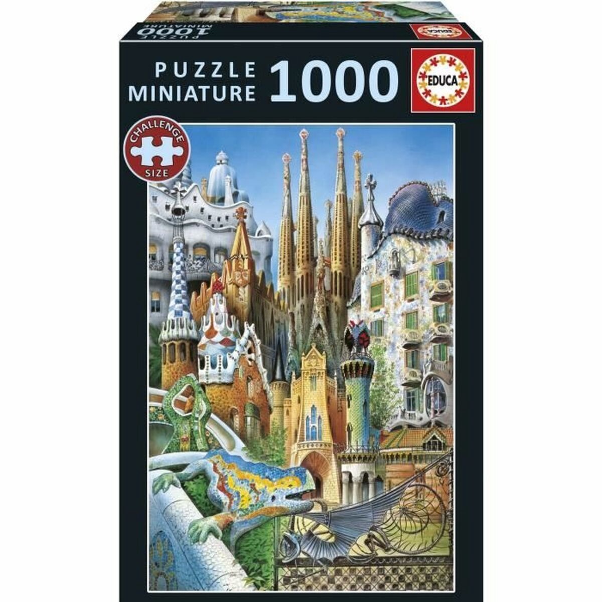 Educa puslespil Gaudí, collage miniature 1000 dele