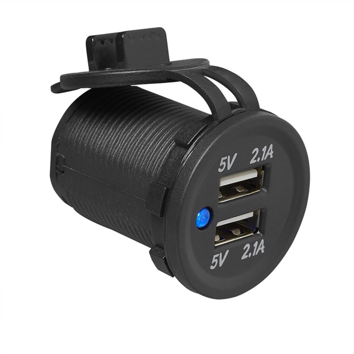 Proplus tweevoudige usb-inbouwdoos - 2100ma - 12v 24v - ø 26 mm