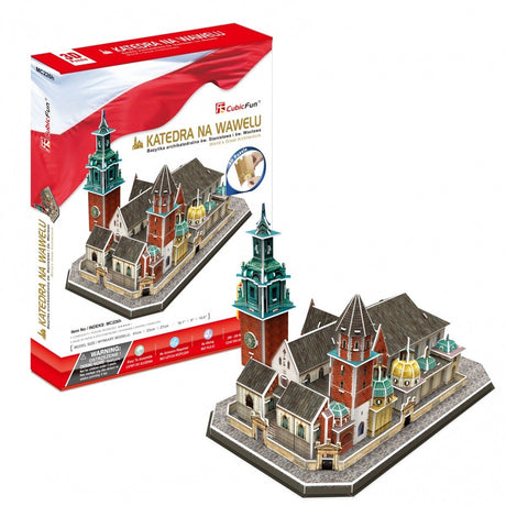 Kubisk sjovt 3D puslespil Wawel Cathedral 101 stykker pædagogisk legetøj.