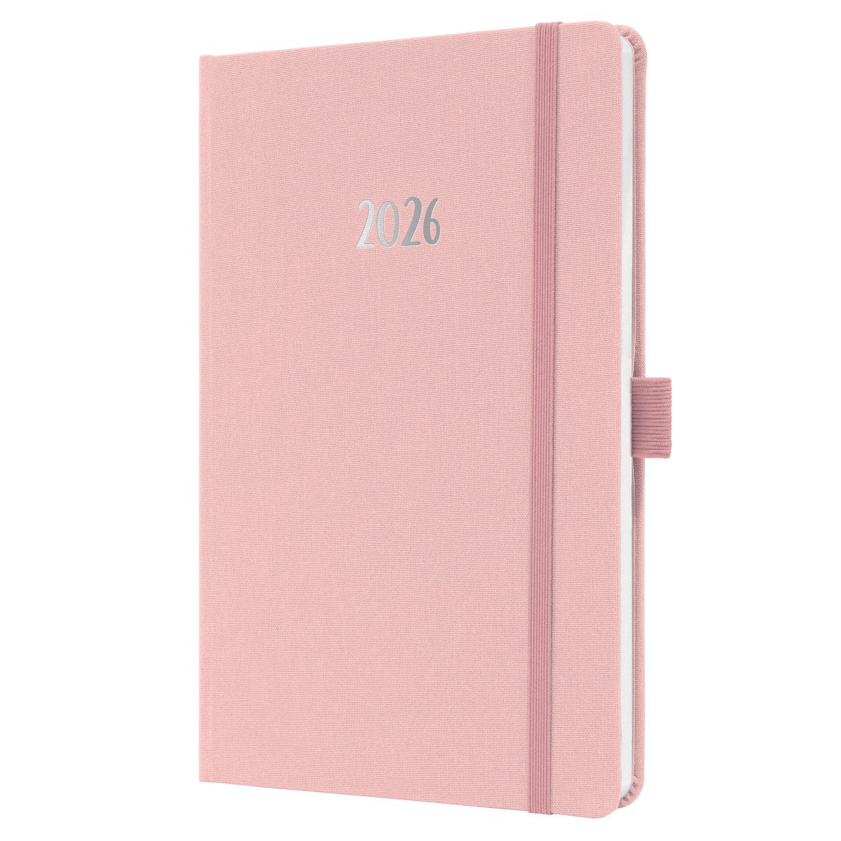 Sigel weekly agenda feel 2026 - størrelse a5 - blød pink - hardcover - si-j6405