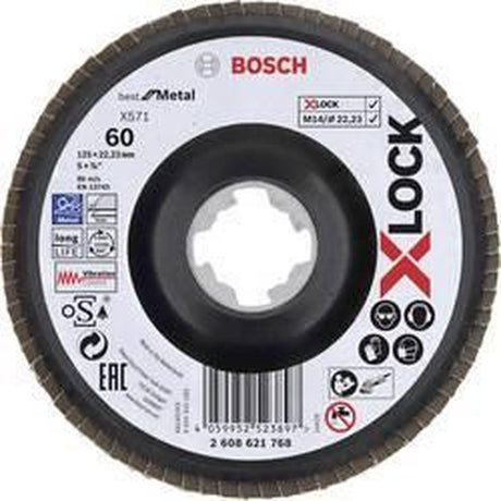 Bosch tilbehør x-lock klapskive vinklet, plast ø125mm, g 60, x571, bedst til metal - 2608621768