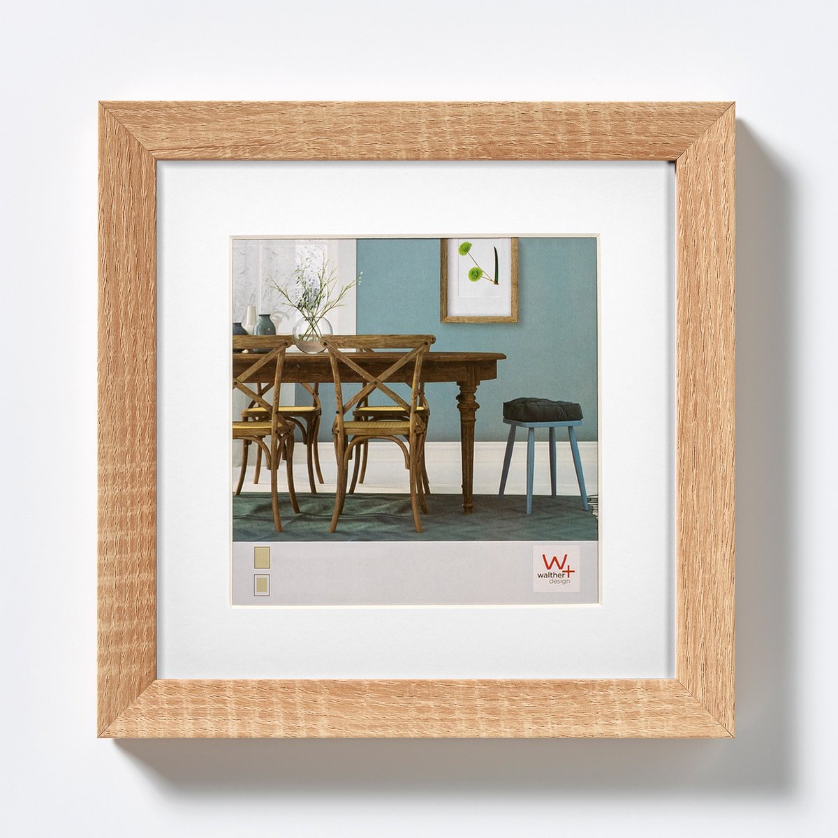 Walther fiorito - mdf træramme - fotostørrelse 40x40 cm - lys eg