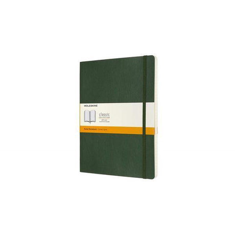 Moleskine klassisk notesbog - ekstra stor - softcover - foret - myrtegrøn