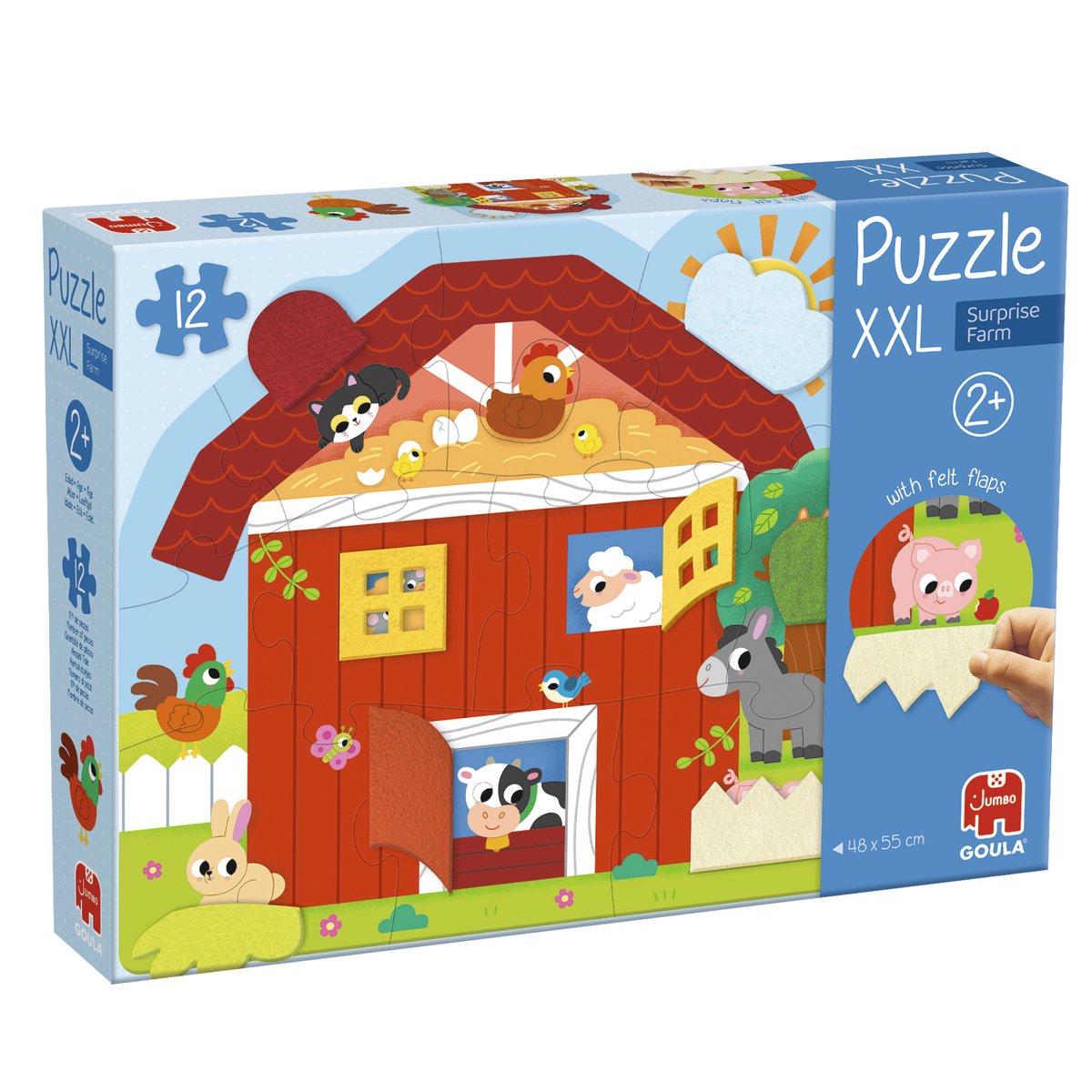 Jumbo goula puzzel xxl surprise farm - 12st.