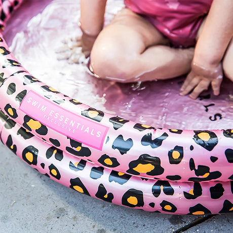 Umærket sans marque swim essentials swimmingpool - 100 cm - rosa guld leopard