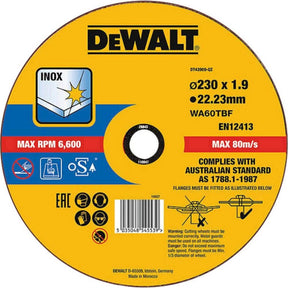 Dewalt dt43909 skæreskive rustfrit stål 230mm