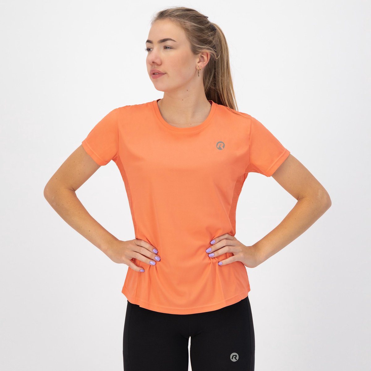 Rogelli core hardloopshirt dames - korte mouwen - koraal - m