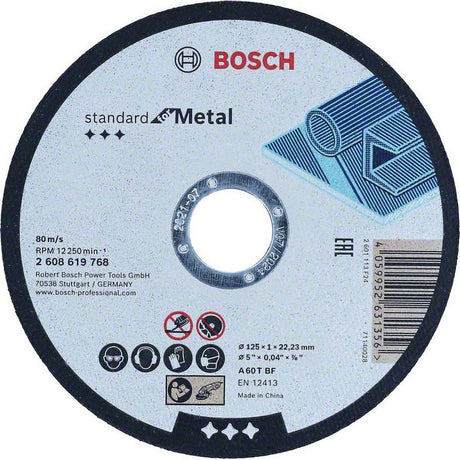 Bosch tilbehør skæreskive standard metal 125x1x22,23 - 2608619768