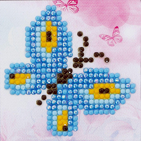 Diamond dotz® diamond dotz dds.002, originalt 5d diamantmalingssæt sommerfuglegnister, håndværkspakke med 295 runde sten, dotz til voksne, hobbypakke ca. 7 x 7 cm til børn fra 8 år