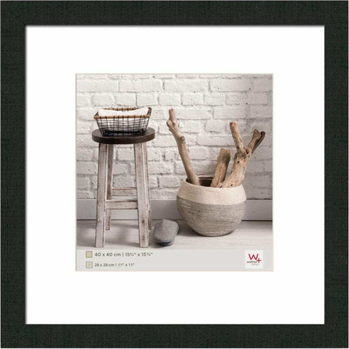 Walther home - træramme - fotostørrelse 40x40 cm - sort