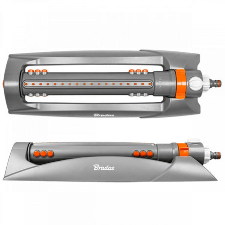 Bradas white line oscillerende sprinkler - justerbar oscillerende sprinkler - 18 dyser - op til 418 m² havesprinkler