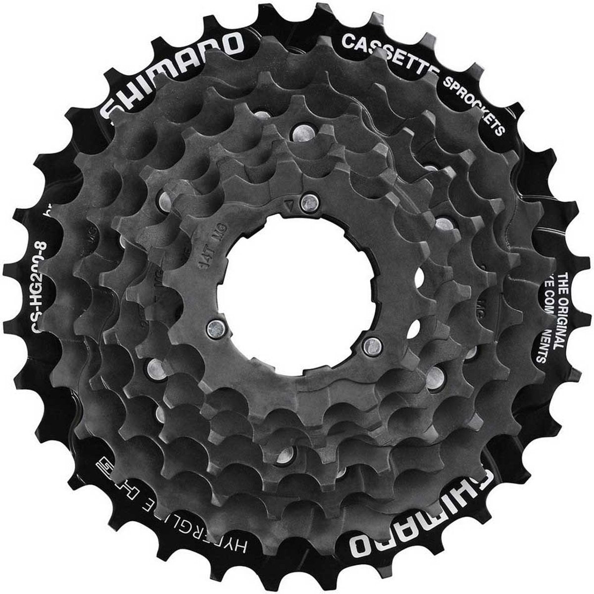 Shimano cs-hg200-7 cykelkassette – 7-trins – 12-32t – hyperglide – sort