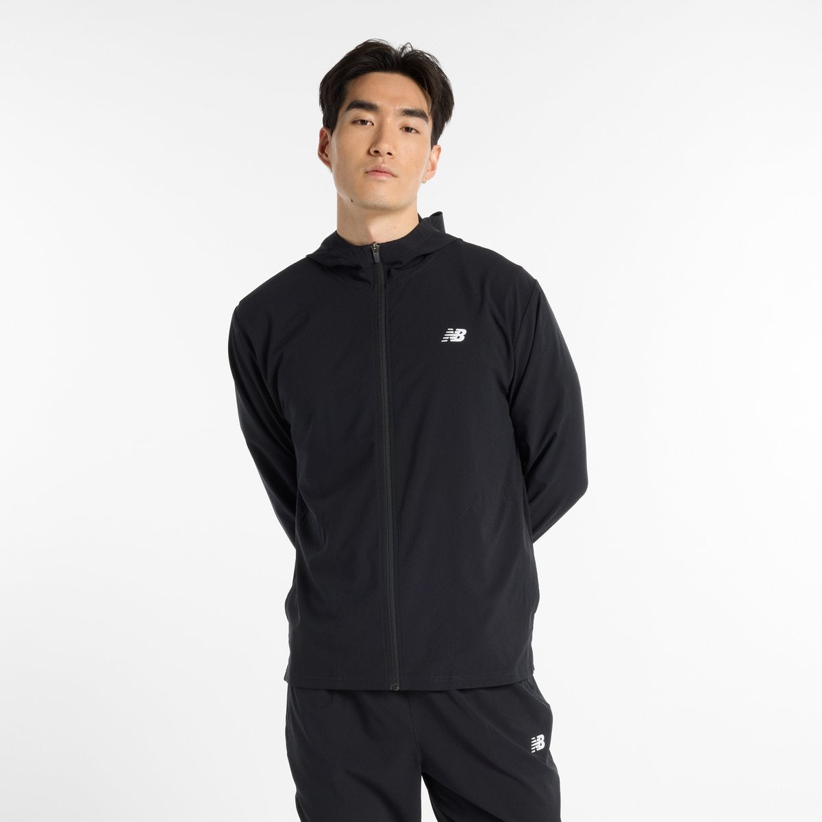 New balance sport vævet jakke herre sportsjakke - sort