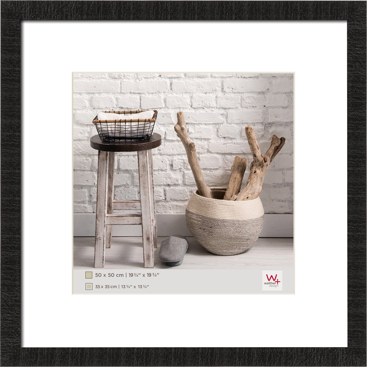 Walther home - træramme - fotostørrelse 50x50 cm - sort