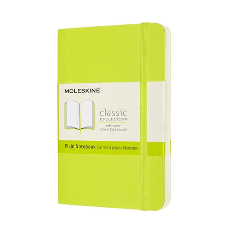 Moleskine klassisk notesbog - lomme - softcover - blank - citrongrøn