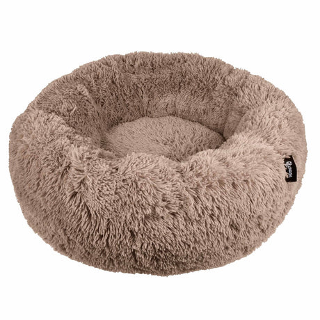 District 70 fuzz donut hondenmand – mocca - large ø 80 cm