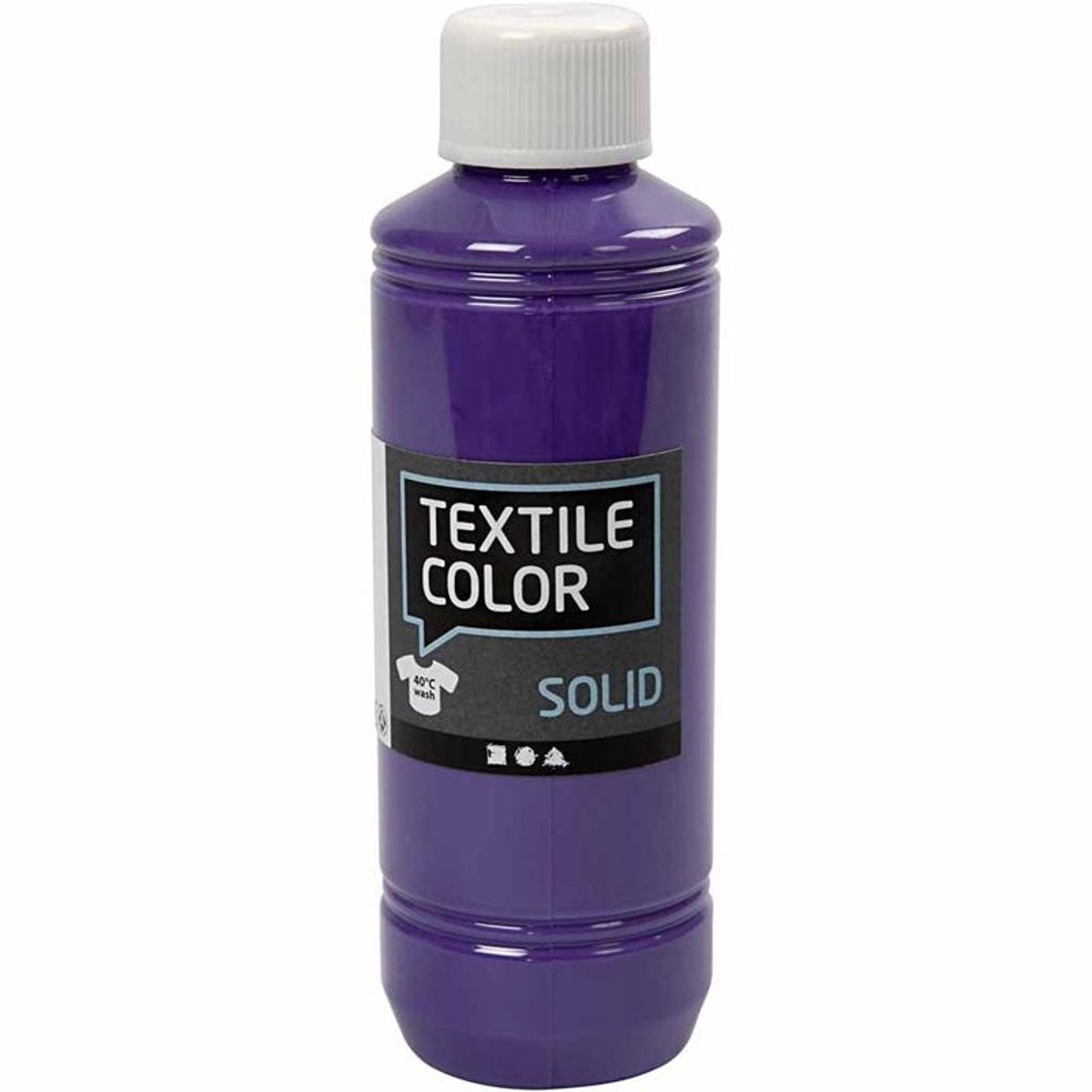Creativ Company tekstilfarve, der dækker tekstilmaling - lilla, 250 ml