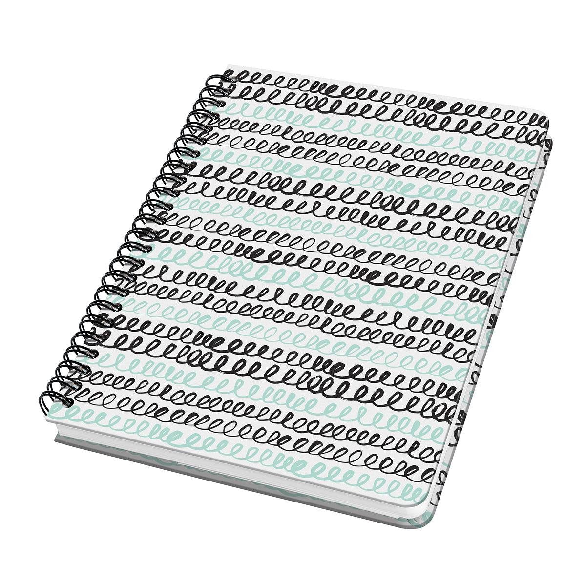 Sigel - spiral notesbog - jolie - a5 - hardcover - 120 sider - 100 gram papir - prikker - krøllet mynte - si-jn622